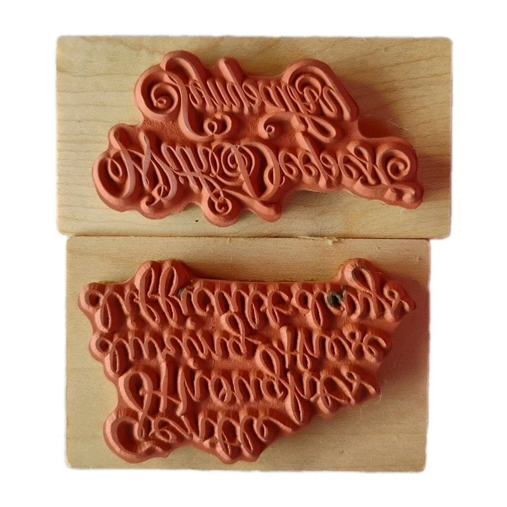 Huge Vintage Lot Rubber Stamps 17pc Stamp Collection Various Sayings Themes - Picture 5 of 6
